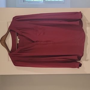 Maroon chiffon top